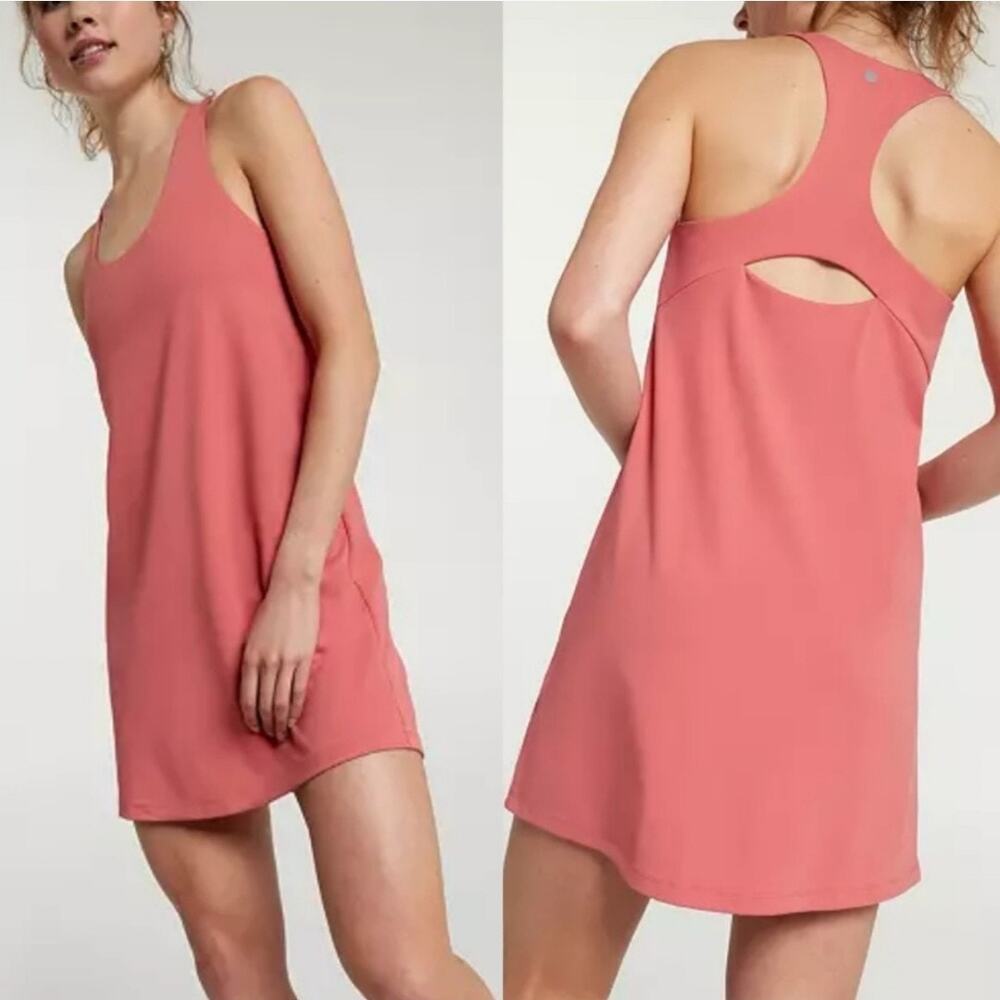 CALIA by Carrie Underwood Coral Racerback Cutout Dress